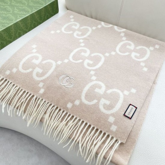 Replica Sciarpa reversibile Gucci GG cashmere Rosa 50 x 190 Outlet Per Uomo e Donna Premio Replica Sciarpa reversibile Gucci GG cashmere Rosa 50 x 190 Imitazioni False Online