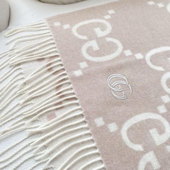 Replica Sciarpa reversibile Gucci GG cashmere Rosa 50 x 190 Outlet Per Uomo e Donna Premio Replica Sciarpa reversibile Gucci GG cashmere Rosa 50 x 190 Imitazioni False Online