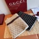 Premio Replica Sciarpa reversibile cashmere a righe Gucci GG Web 30 x 180 Marrone/Beige Imitazioni False Online