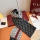 Premio Replica Sciarpa reversibile cashmere a righe Gucci GG Web 30 x 180 Marrone/Beige Imitazioni False Online