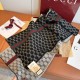 Premio Replica Sciarpa reversibile cashmere a righe Gucci GG Web 30 x 180 Marrone/Beige Imitazioni False Online
