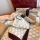 Premio Replica Scialle reversibile seta e lana Gucci con motivo a sella da equitazione 140 Nero Imitazioni False Online