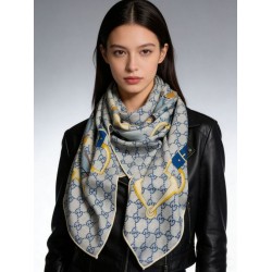 Replica Scialle reversibile Gucci seta e cashmere Modello di equitazione 140 01 Outlet Per Uomo e Donna Premio Replica Scialle reversibile Gucci seta e cashmere Modello di equitazione 140 01 Imitazioni False Online