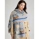Premio Replica Scialle reversibile Gucci seta e cashmere Modello di equitazione 140 01 Imitazioni False Online