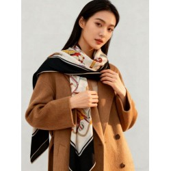 Premio Replica Scialle reversibile Gucci in seta e cashmere con motivo GG 135 Rosso Imitazioni False Online