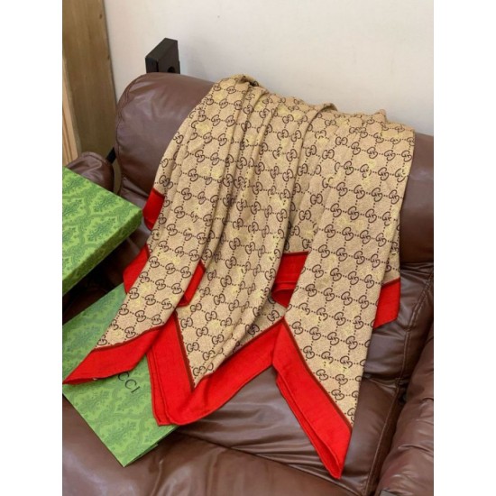 Replica Scialle reversibile Gucci in seta e cashmere con motivo GG 135 albicocca Outlet Per Uomo e Donna Premio Replica Scialle reversibile Gucci in seta e cashmere con motivo GG 135 albicocca Imitazioni False Online