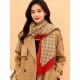Replica Scialle reversibile Gucci in seta e cashmere con motivo GG 135 albicocca Outlet Per Uomo e Donna Premio Replica Scialle reversibile Gucci in seta e cashmere con motivo GG 135 albicocca Imitazioni False Online