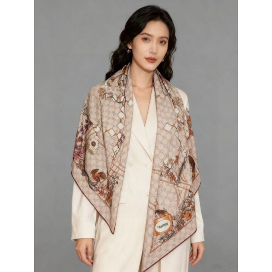 Premio Replica Sciarpa Gucci velluto con stampa animalier e floreale 140 04 Imitazioni False Online