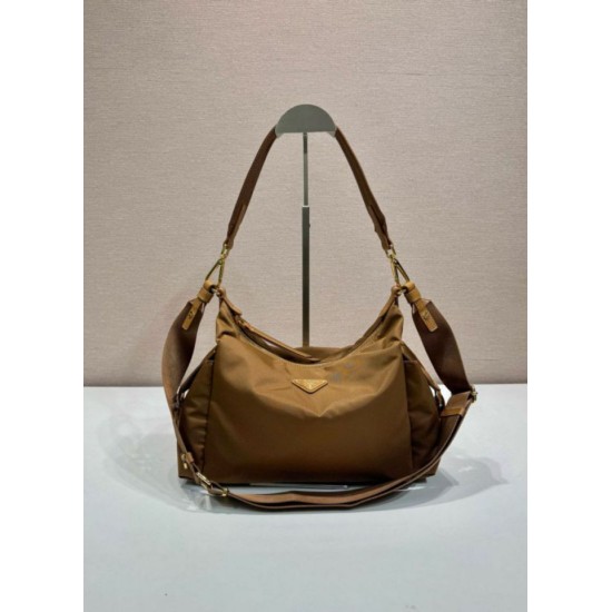 Premio Replica Borsa a spalla Prada Explore grande Re-Nylon 1BC264 Marrone Imitazioni Outlet Online