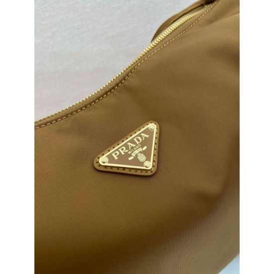 Premio Replica Borsa a spalla Prada Explore grande Re-Nylon 1BC264 Marrone Imitazioni Outlet Online