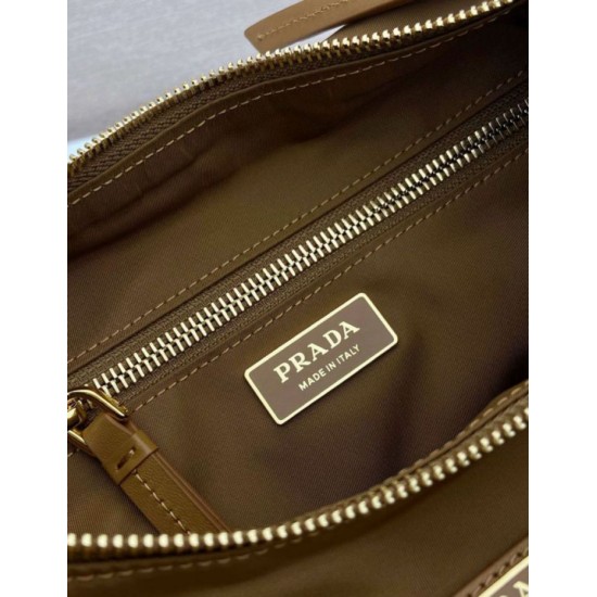 Premio Replica Borsa a spalla Prada Explore grande Re-Nylon 1BC264 Marrone Imitazioni Outlet Online