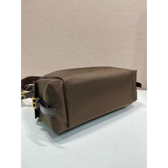 Premio Replica Borsa a spalla Prada Explore grande Re-Nylon 1BC264 Terra di Siena Imitazioni Outlet Online