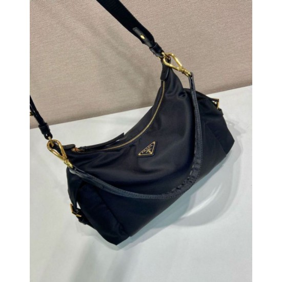 Premio Replica Borsa a spalla Prada Explore grande Re-Nylon 1BC264 Nero Imitazioni Outlet Online