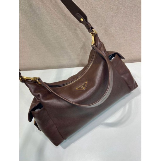 Premio Replica Borsa a tracolla grande Prada Explore nappa 1BC264 Caffè Imitazioni Outlet Online