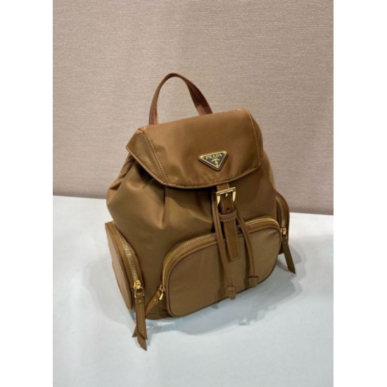 Premio Replica Zaino Prada medio Re-Nylon con marsupio 1BZ811 Marrone Imitazioni Outlet Online