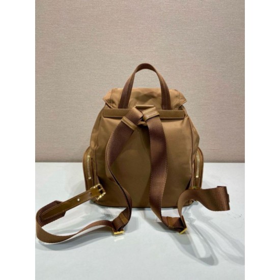 Premio Replica Zaino Prada medio Re-Nylon con marsupio 1BZ811 Marrone Imitazioni Outlet Online