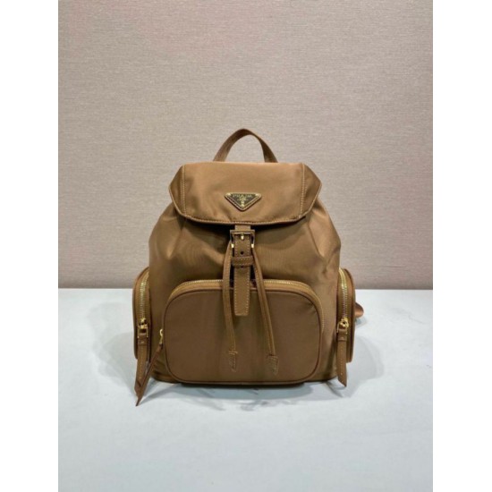 Premio Replica Zaino Prada medio Re-Nylon con marsupio 1BZ811 Marrone Imitazioni Outlet Online