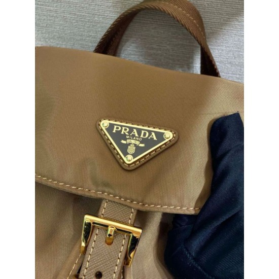 Premio Replica Zaino Prada medio Re-Nylon con marsupio 1BZ811 Marrone Imitazioni Outlet Online