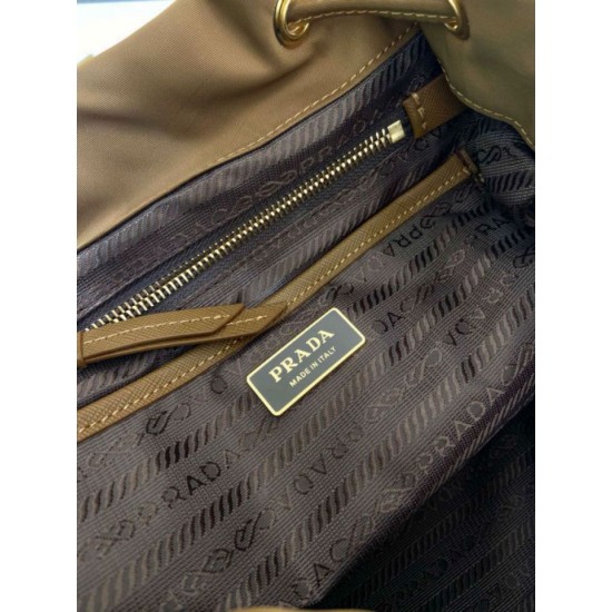 Premio Replica Zaino Prada medio Re-Nylon con marsupio 1BZ811 Marrone Imitazioni Outlet Online