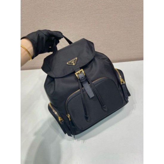 Premio Replica Zaino Prada medio Re-Nylon con marsupio 1BZ811 Nero Imitazioni Outlet Online