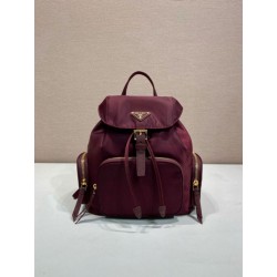 Premio Replica Zaino Prada medio Re-Nylon con marsupio 1BZ811 Borgogna Imitazioni Outlet Online