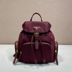 Premio Replica Zaino Prada medio Re-Nylon con marsupio 1BZ811 Borgogna Imitazioni Outlet Online