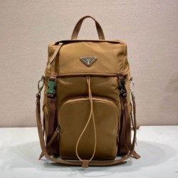 Premio Replica Zaino Prada Re-Nylon 1BZ039 Marrone Imitazioni Outlet Online