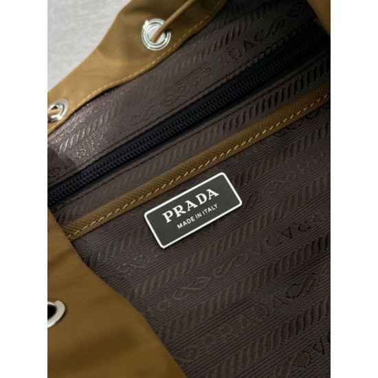 Premio Replica Zaino Prada Re-Nylon 1BZ039 Marrone Imitazioni Outlet Online
