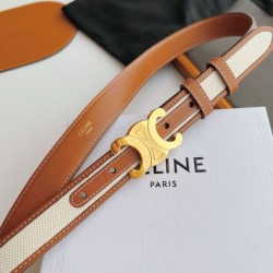 Premio Replica Cintura Celine Triomphe Media 25mm Marrone Imitazioni Outlet Online