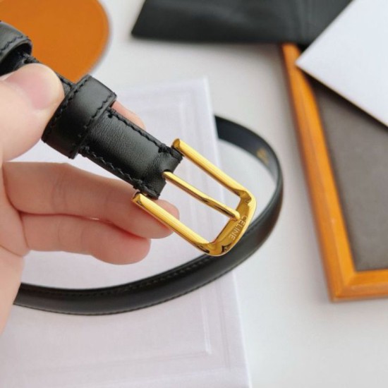 Premio Replica Cintura Celine Elegant Charm 18mm Nera finiture dorate Imitazioni Outlet Online