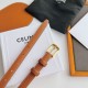 Premio Replica Cintura Celine Elegant Charm 18mm Marrone finiture dorate Imitazioni Outlet Online
