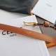 Premio Replica Cintura Celine Elegant Charm 18mm Marrone finiture dorate Imitazioni Outlet Online