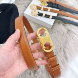Premio Replica Cintura Celine Triomphe Media 25mm taurillon Marrone Imitazioni Outlet Online