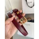 Premio Replica Cintura Vivienne Celine Medium 25mm in pelle di vitello naturale Borgogna Imitazioni Outlet Online