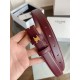 Premio Replica Cintura Vivienne Celine Medium 25mm in pelle di vitello naturale Borgogna Imitazioni Outlet Online