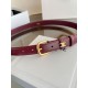 Premio Replica Cintura Vivienne Celine Medium 25mm in pelle di vitello naturale Borgogna Imitazioni Outlet Online