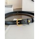 Premio Replica Cintura Vivienne Celine Medium 25mm in pelle di vitello naturale Nero Imitazioni Outlet Online
