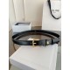 Premio Replica Cintura Vivienne Celine Medium 25mm in pelle di vitello naturale Nero Imitazioni Outlet Online