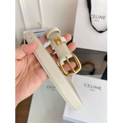 Premio Replica Cintura Vivienne Celine Medium 25mm in pelle di vitello naturale Bianco Imitazioni Outlet Online