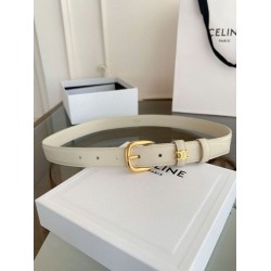 Premio Replica Cintura Vivienne Celine Medium 25mm in pelle di vitello naturale Bianco Imitazioni Outlet Online