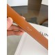 Premio Replica Cintura Vivienne Celine Medium 25mm in pelle di vitello naturale Marrone Imitazioni Outlet Online
