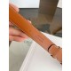 Premio Replica Cintura Vivienne Celine Medium 25mm in pelle di vitello naturale Marrone Imitazioni Outlet Online