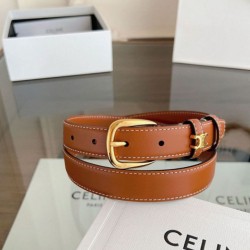 Premio Replica Cintura Vivienne Celine Medium 25mm in pelle di vitello naturale Marrone Imitazioni Outlet Online