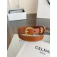 Premio Replica Cintura Vivienne Celine Medium 25mm in pelle di vitello naturale Marrone Imitazioni Outlet Online
