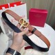 Premio Replica Cintura reversibile con logo VLogo Valentino Garavani 30mm Marrone/Nero Imitazioni Outlet Online