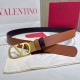 Premio Replica Cintura reversibile con logo VLogo Valentino Garavani 30mm Marrone/Nero Imitazioni Outlet Online