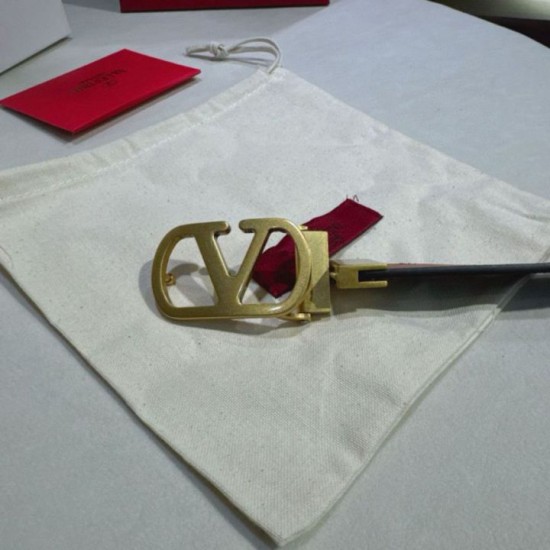 Premio Replica Cintura reversibile con logo VLogo Valentino Garavani 30mm Marrone/Nero Imitazioni Outlet Online