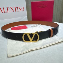 Premio Replica Cintura reversibile con logo VLogo Valentino Garavani 30mm Marrone/Nero Imitazioni Outlet Online