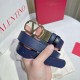 Premio Replica Cintura reversibile con logo VLogo Valentino Garavani 30mm Blu/Nero Imitazioni Outlet Online