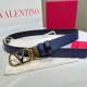 Premio Replica Cintura reversibile con logo VLogo Valentino Garavani 30mm Blu/Nero Imitazioni Outlet Online